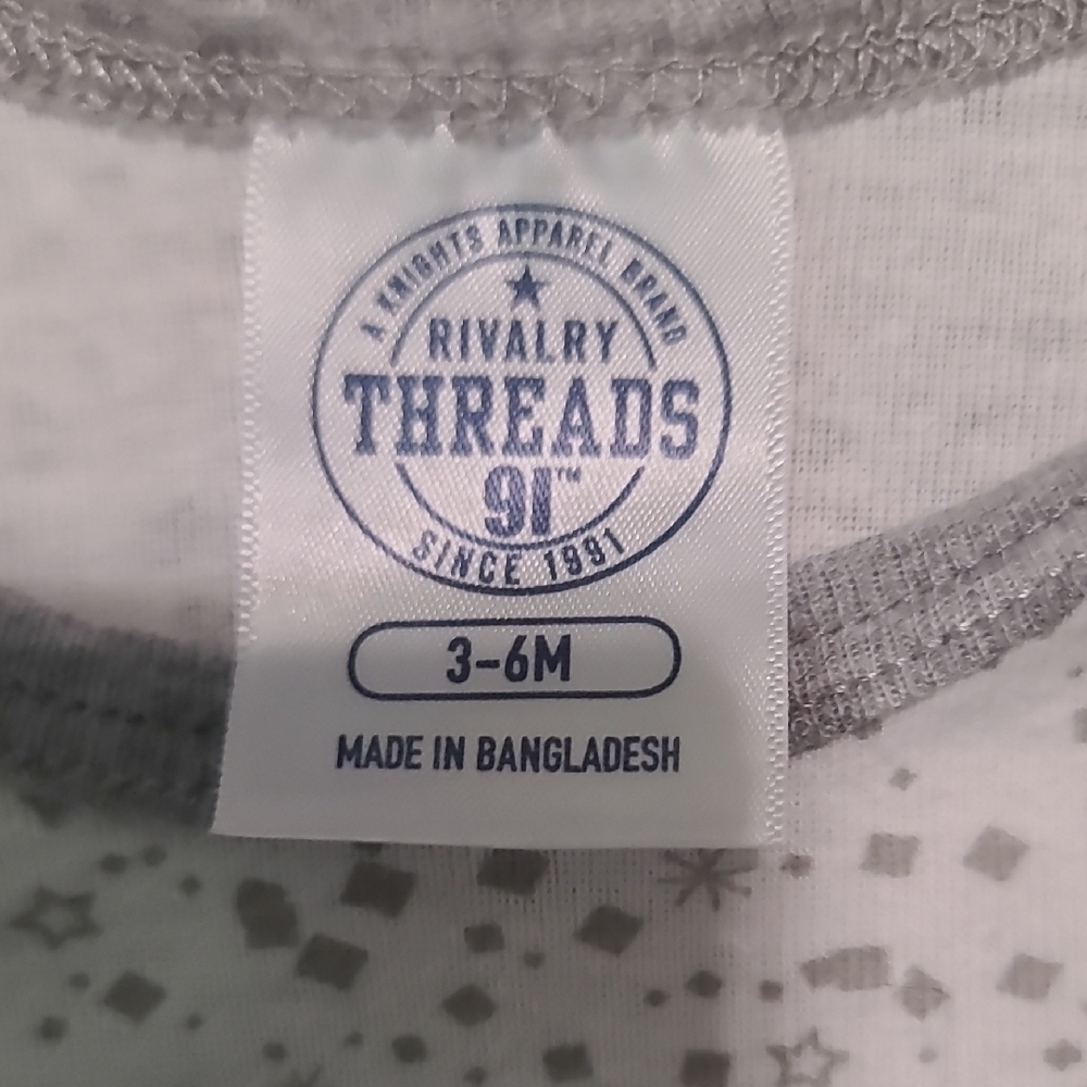 Rivalry Threads White and Gray Bodysuits Soft Cotton One Pieces (AB1) - Picture 2 of 5